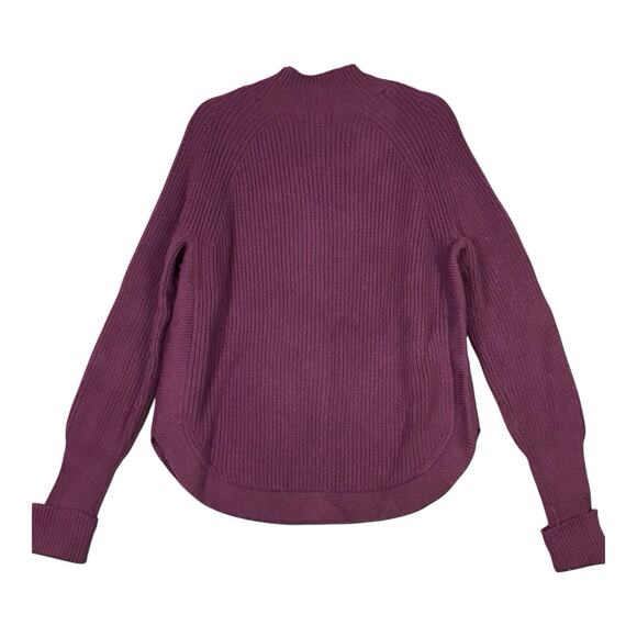 Treasure & Bond Women’s Large Purple Chunky Knit Mock Neck Sweater - Picture 11 of 14